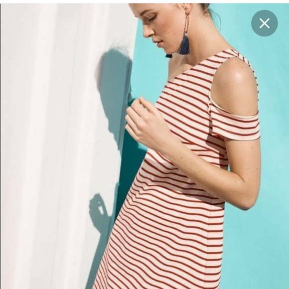 Maeve Dresses & Skirts - Maeve Striped One Shoulder Dress